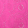 roze (fuchsia) bloemen paisley met gaatjes broderie katoen (op=op)