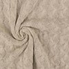 beige (light) knitted fabric - cable knit