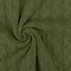 olive greeen knitted fabric - cable knit