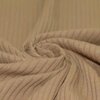 beige (cacao) katoenen BREDE Baby rib tricot SOFT (op=op)
