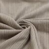 beige (donker taupe) katoenen Pointelle (strepen) tricot *S