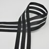 black glitter stripes lurex elastic tape 50mm