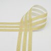gold glitter stripes lurex elastic tape 50mm
