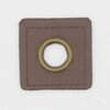 brown square patch metal ring 25mm