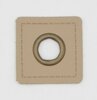 light beige square patch metal ring 25mm