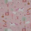 pink dusty green cacao white princes castles and horses digital cotton