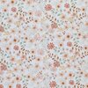 wit (off white) roze-terracotta perzik  groen nude Pastel bloemen - digitaal tricot