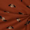 cognac-terracotta cacao wit zwart hondjes flanel