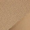 nog 70cm - camel zwart confetti druppels stip - biologische french terry (op=op)
