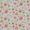 white dusty green cacao pink flowers digital cotton