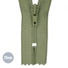 olive Zipper YKK nylon 25cm