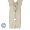 beige Zipper YKK nylon 25cm