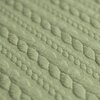 olive green knitted cable jacquard jersey