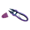 purple thread snips scissors quilting