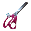 pink textile scissors pinking shears