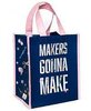 blauw roze Makers gonna Make shopper - naaitas