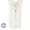 white (ecru) Zipper YKK nylon 30cm