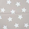 beige white stars raincoat pu