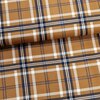 cognac donker blauw wit ruiten flanel *S