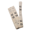 wit (natural / ecru) maatlabels katoen 62 - 10stuks