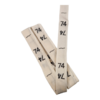 wit (natural / ecru) maatlabels katoen 74 - 10stuks