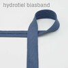 jeans blauw hydrofiele biasband 2cm