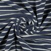 donker blauw (marine) wit strepen streep badstof tricot (babybadstof)