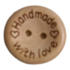 Handmade With Love wooden buttons 20mm - 4 pcs