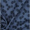 jeans blue navy flowers embroidery double gauze 