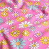 roze oranje blauw wit geel Daisy FlowerPower Bloemen tricot *S
