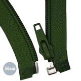 army groen (donker) Deelbare Rits YKK nylon 50cm_