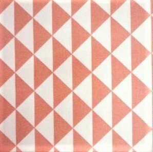 coral pink white triangels