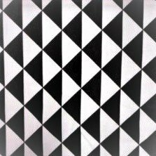 wit zwart vaste triangel katoen