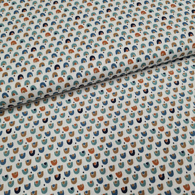 white mint camel blue rainbow