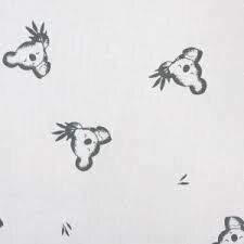 wit (off white) donker grijs koala beertjes katoen (op=op)