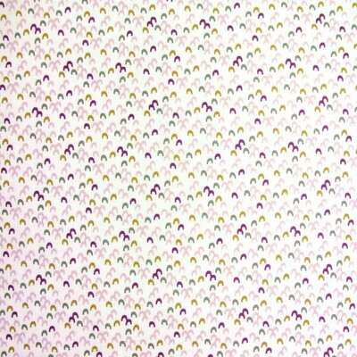 white pink green ocher purple mini bows