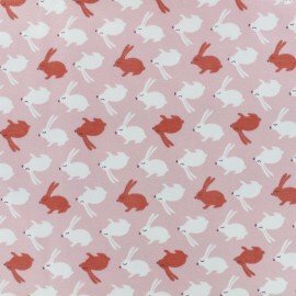 roze (licht) wit- & terracotta kleurige konijntjes katoen