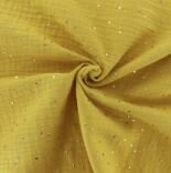 geel (mosterd/oker) hydrofiel met gouden studs