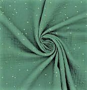 groen (saffier) hydrofiel met gouden studs (op=op)