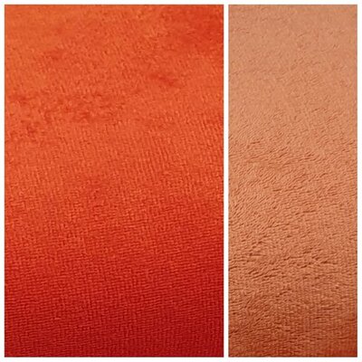 rood (&koraal) bamboe dubbelzijdig katoen fleece (op=op) V