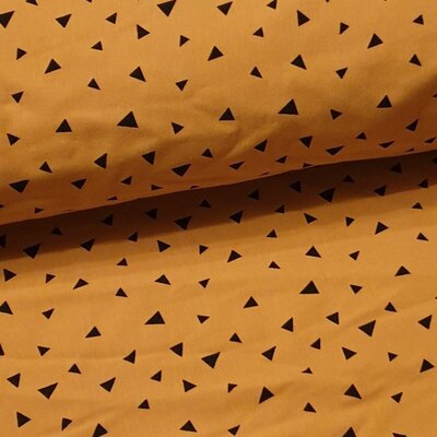 geel (oker) driehoek triangels ongelijk - tricot