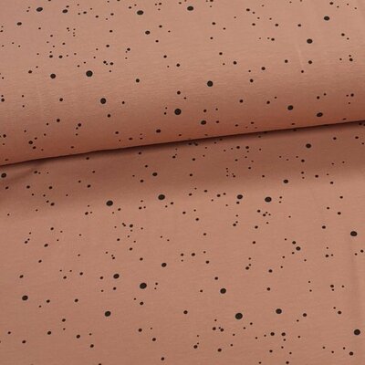 terracotta (licht) zwart confetti - tricot