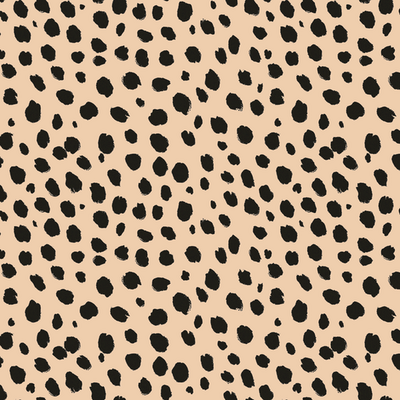 beige (kiezel warm) zwart cheetah dots - tricot