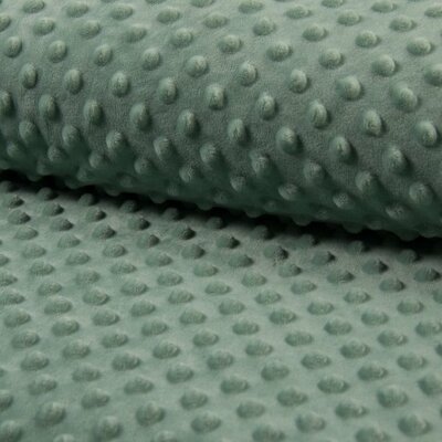 vintage dark green minky fleece