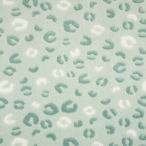 nog 1,4m - groen (vintage mint) luipaard Knuffel fleece (op=op)