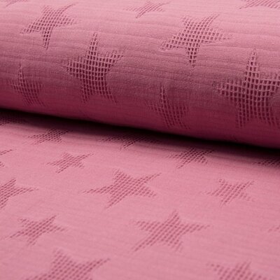 old pink waffle jacquard star