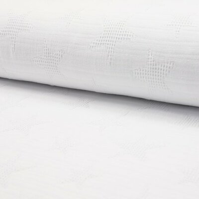 wit wafel jacquard ster