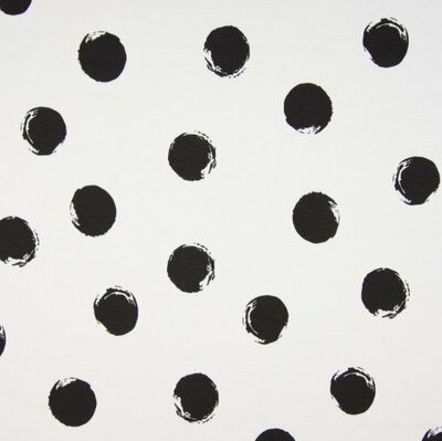 wit zwart ongelijke dot groot - tricot
