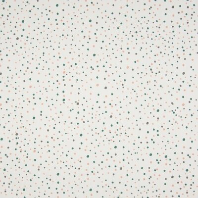wit poeder roze, grijs & groen confetti - Yuma poplin katoen