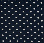 blauw (donker) witte nop poplin katoen (op=op)